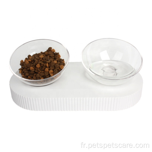 Bol à eau pour animaux de compagnie double bols de nourriture pour chats surélevés